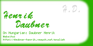 henrik daubner business card